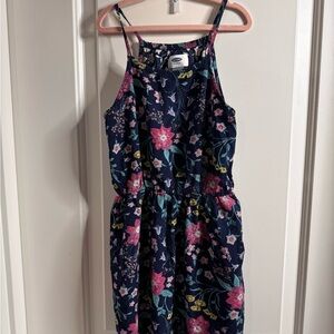 Old Navy Floral Kids Dress - Navy and Pink